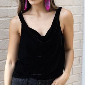 Tart Fern Black Velvet Top NWT